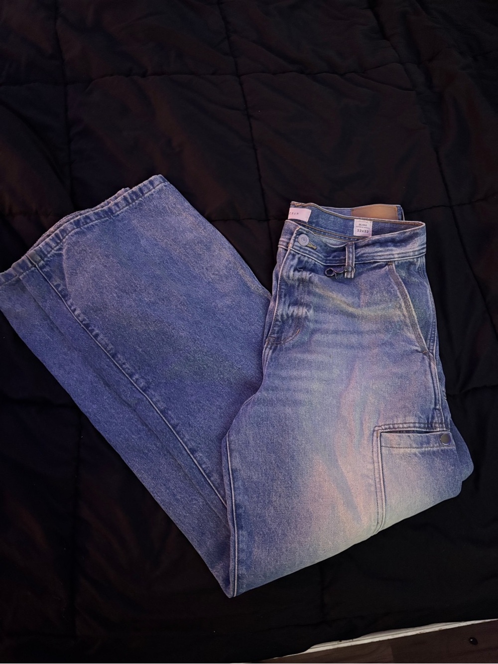 Classic extra baggy men’s jeans in Washed Blue